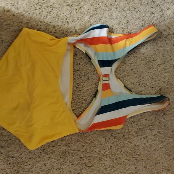 Adorable Yellow and stripe swimsuit - Picture 2 of 3